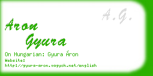 aron gyura business card