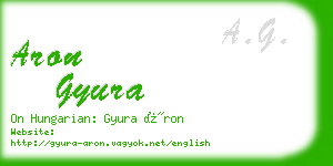 aron gyura business card